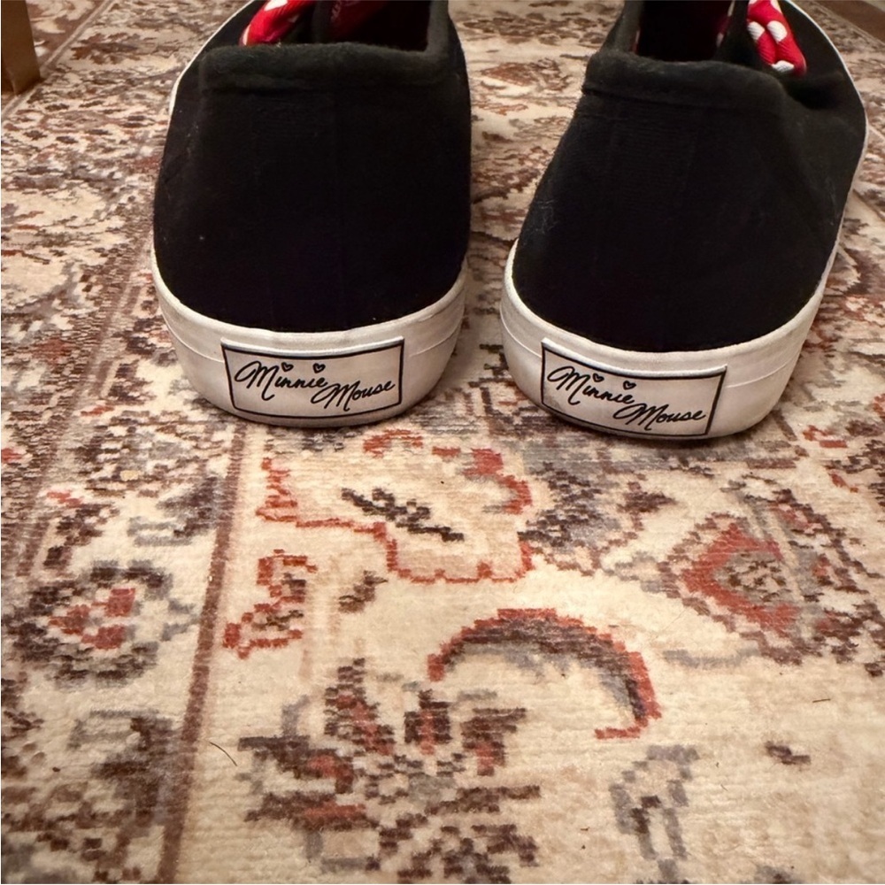 Disney Black Slip-On Sneakers with Red Polka Dot Bows - Picture 3 of 3